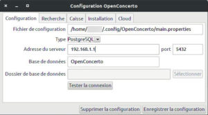 Openconcerto - configuration postgreSQL